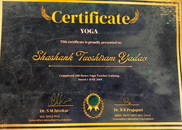 Certificate | YOGA